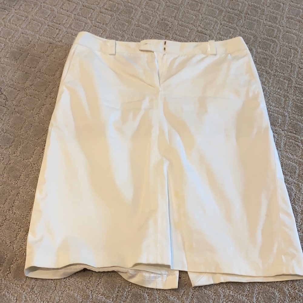 Brooks Brothers light cream lined skirt